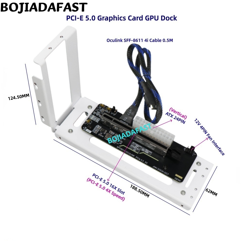 Oculink Egpu Dock Graphics Card - PCI-E 5.0 16X GEN5 Adapterkarte OcuLink