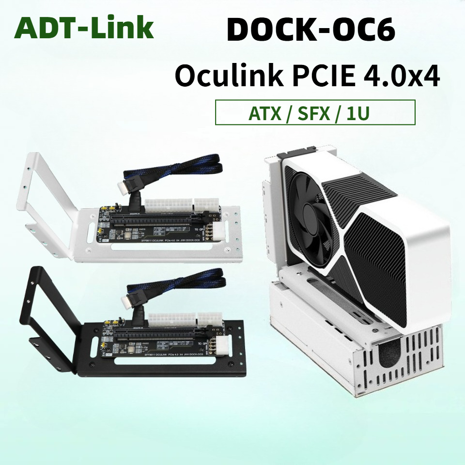 Oculink Egpu Dock Graphics Card - Weiß-Schwarzer EGPU Oculink GPU-Dock PCIe 4.0