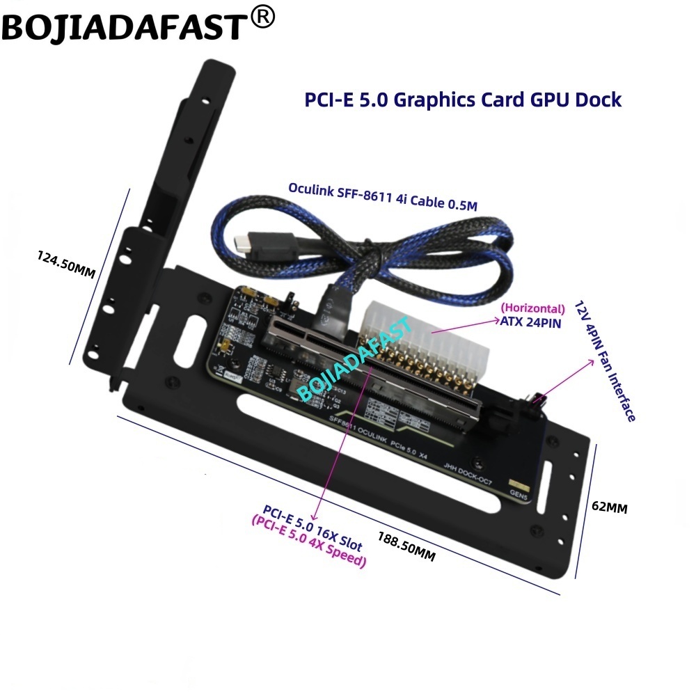 PCI-E 5.0 16X GEN5 Adapterkart – Oculink Egpu Dock Graphics Card Bewertung und Preis