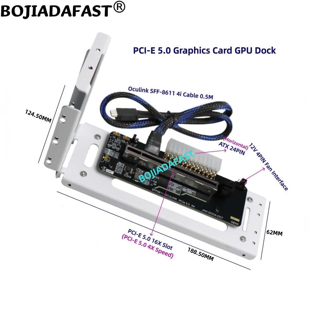 PCI-E 5.0 16X GEN5 Adapterkart – Oculink Egpu Dock Graphics Card Bewertung und Preis