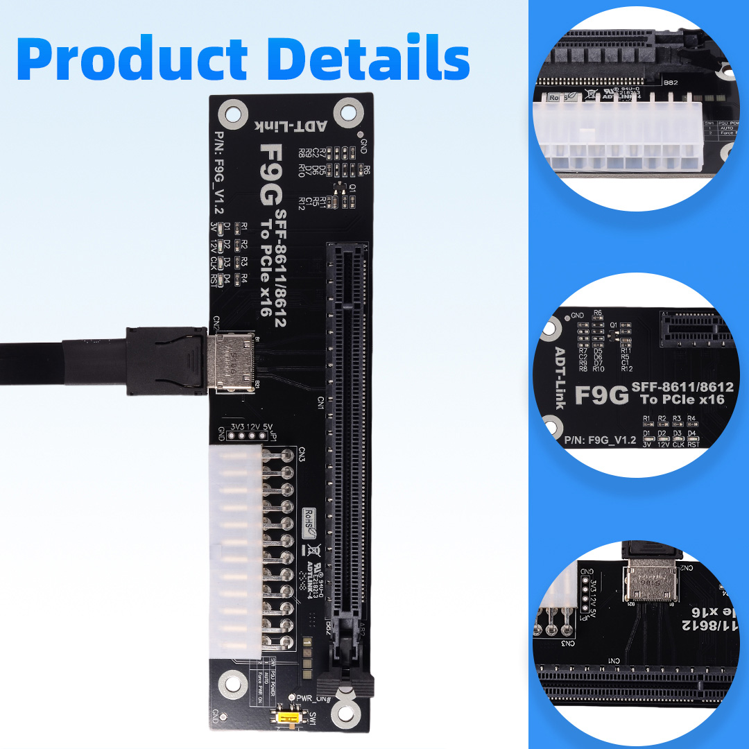 OCuLink SFF-8611/8612 zu PCIe  – Oculink Egpu Dock Graphics Card Bewertung und Preis